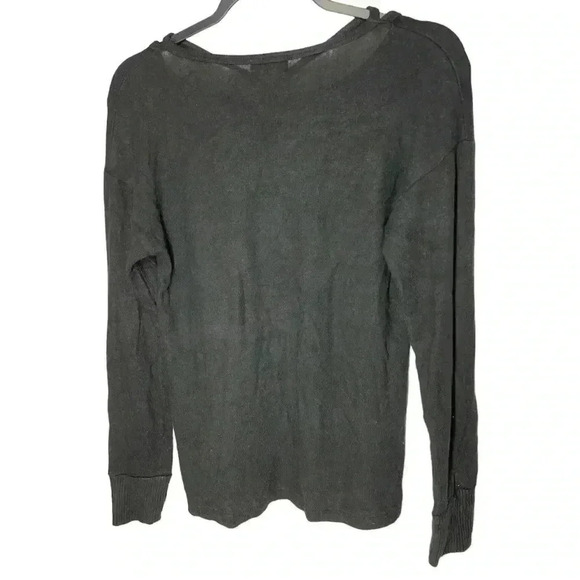 LNA Soft Black Front Cut Out Sweater S - Picture 2 of 4